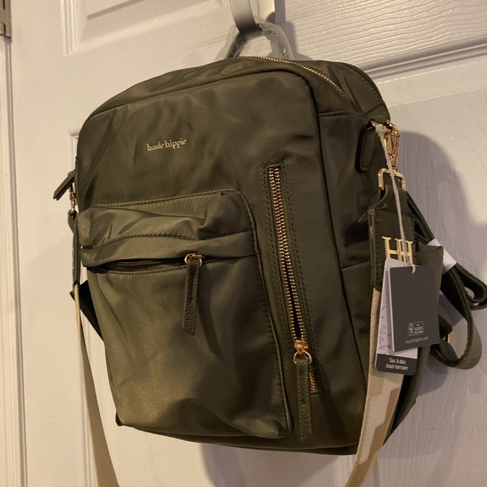 BNWT HAUTE HIPPIE Olive Green Viral Backpack - Picture 2 of 6